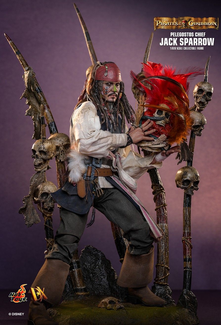 Hot Toys DX48 - Pirates Of The Caribbean : Dead Man's Chest - Pelegostos Chief Jack Sparrow【Pre-Order】
