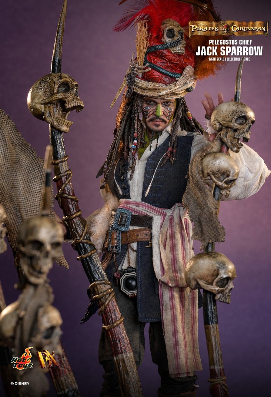 Hot Toys DX48 - Pirates Of The Caribbean : Dead Man's Chest - Pelegostos Chief Jack Sparrow【Pre-Order】