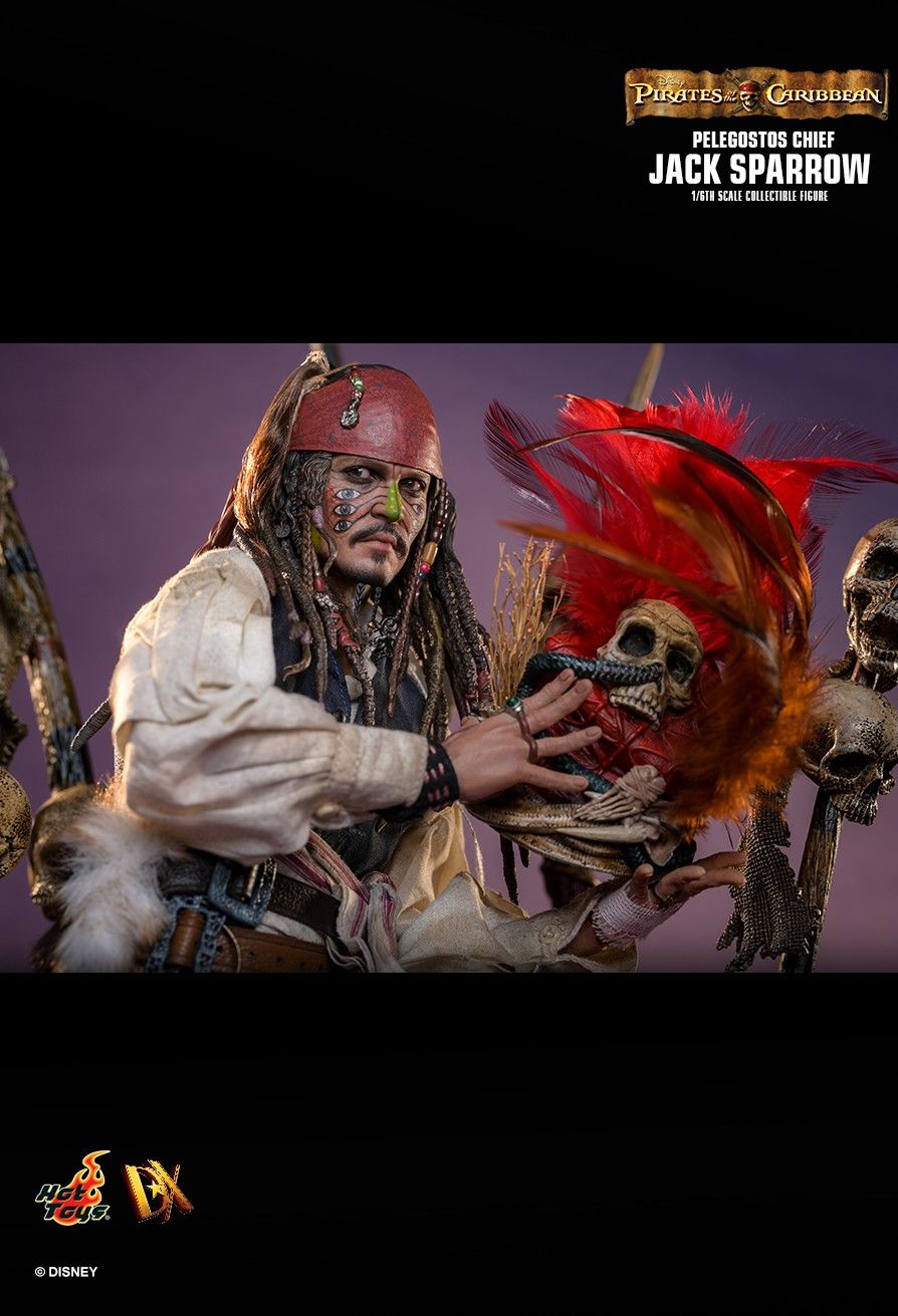 Hot Toys DX48 - Pirates Of The Caribbean : Dead Man's Chest - Pelegostos Chief Jack Sparrow【Pre-Order】