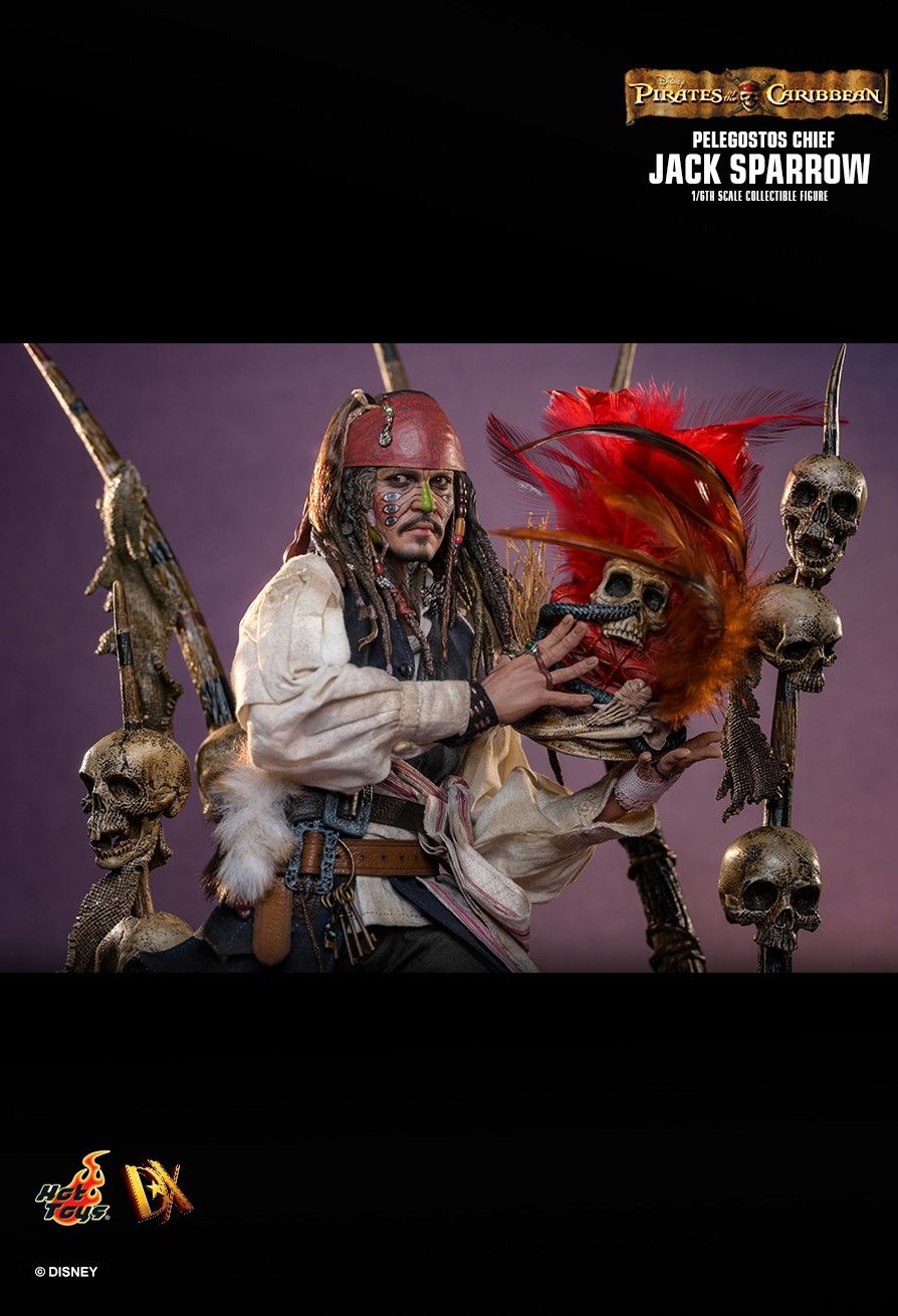 Hot Toys DX48 - Pirates Of The Caribbean : Dead Man's Chest - Pelegostos Chief Jack Sparrow【Pre-Order】