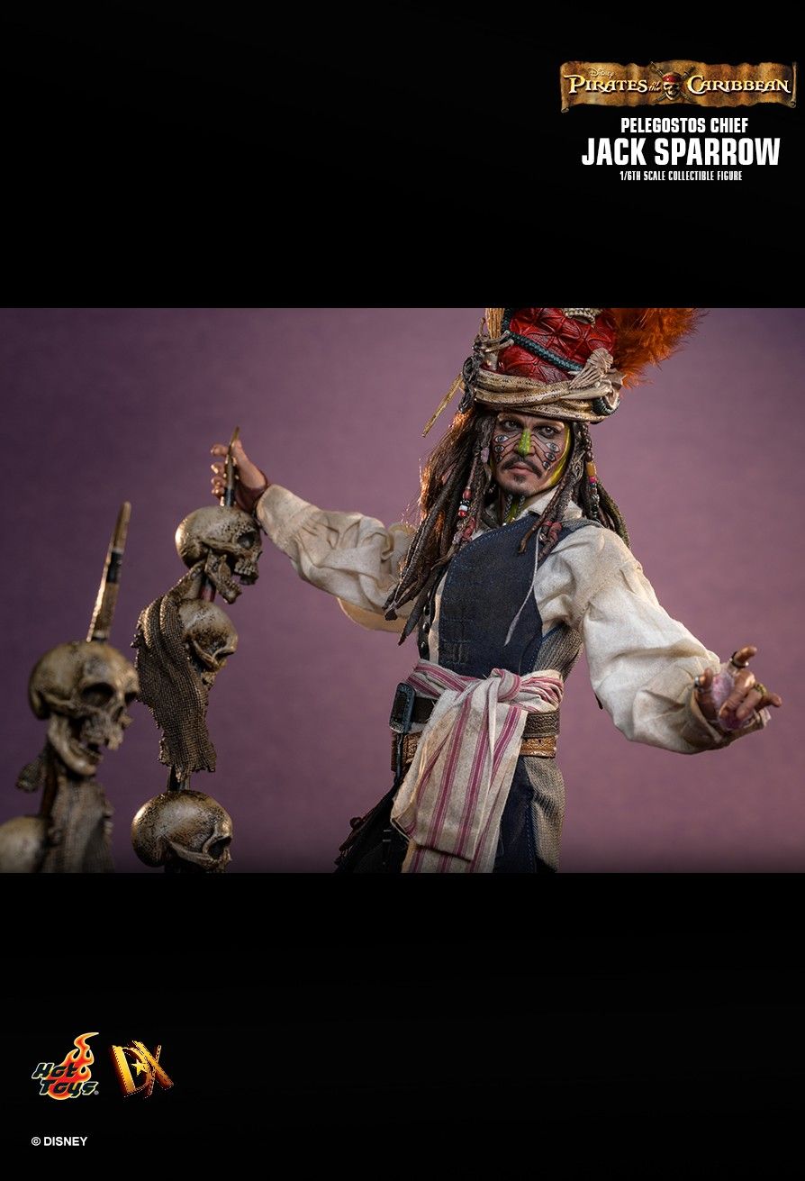Hot Toys DX48 - Pirates Of The Caribbean : Dead Man's Chest - Pelegostos Chief Jack Sparrow【Pre-Order】