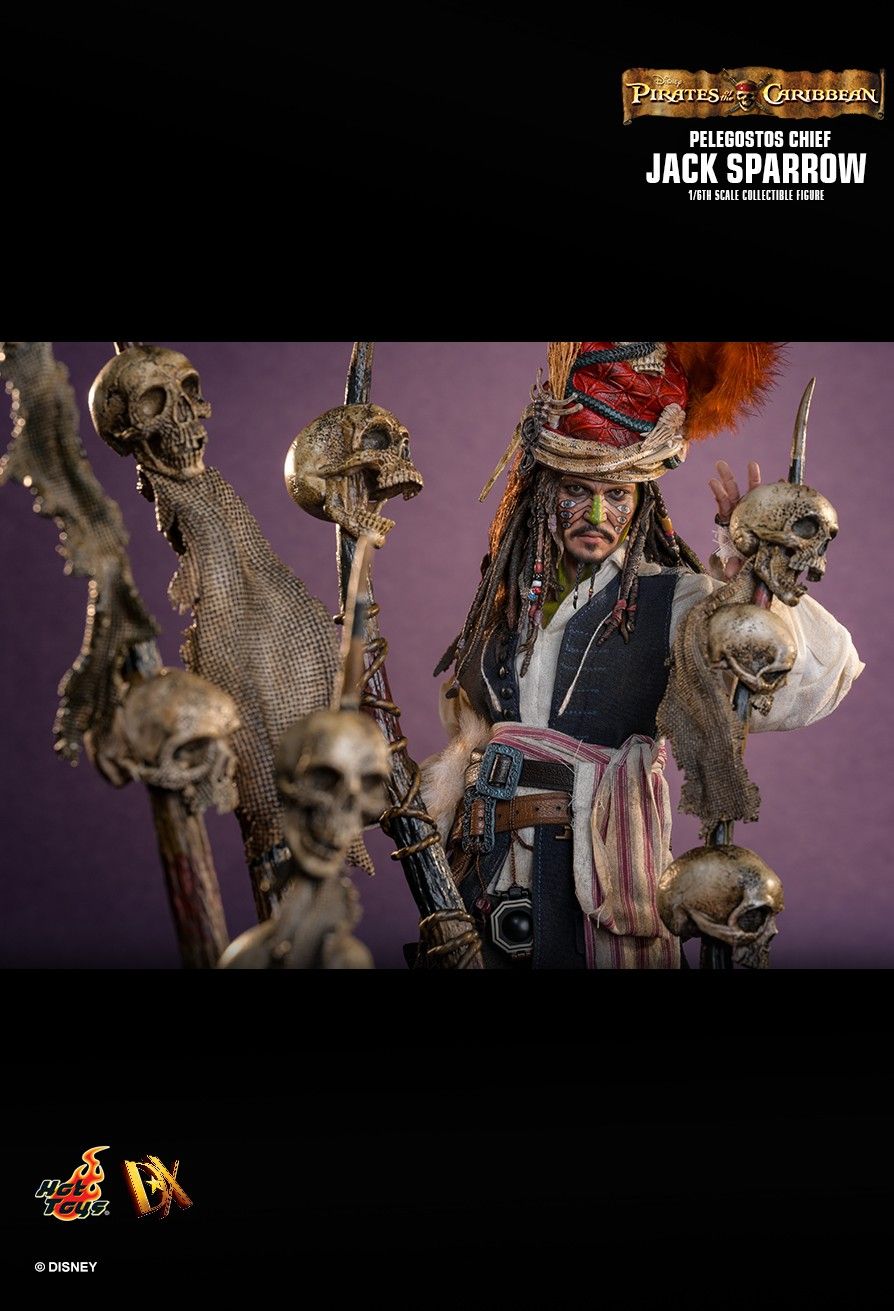 Hot Toys DX48 - Pirates Of The Caribbean : Dead Man's Chest - Pelegostos Chief Jack Sparrow【Pre-Order】