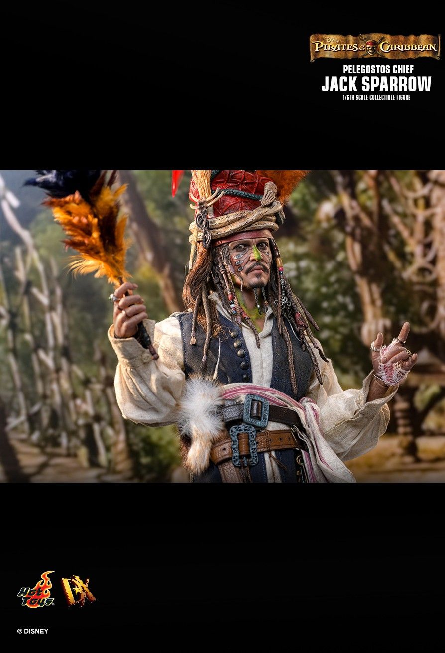 Hot Toys DX48 - Pirates Of The Caribbean : Dead Man's Chest - Pelegostos Chief Jack Sparrow【Pre-Order】