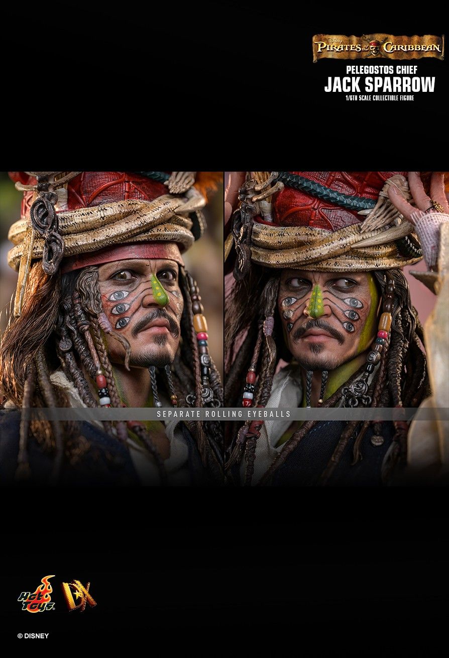 Hot Toys DX48 - Pirates Of The Caribbean : Dead Man's Chest - Pelegostos Chief Jack Sparrow【Pre-Order】