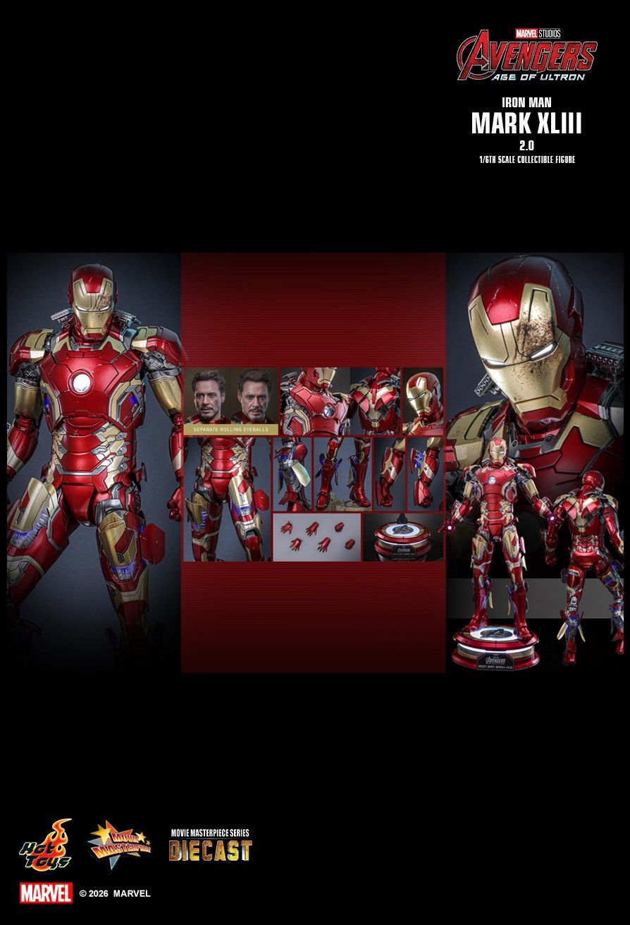 Hot Toys MMS865D80 - Marvel Comics - Avengers: Age of Ultron - Iron Man Mark XLIII【Pre-Order】