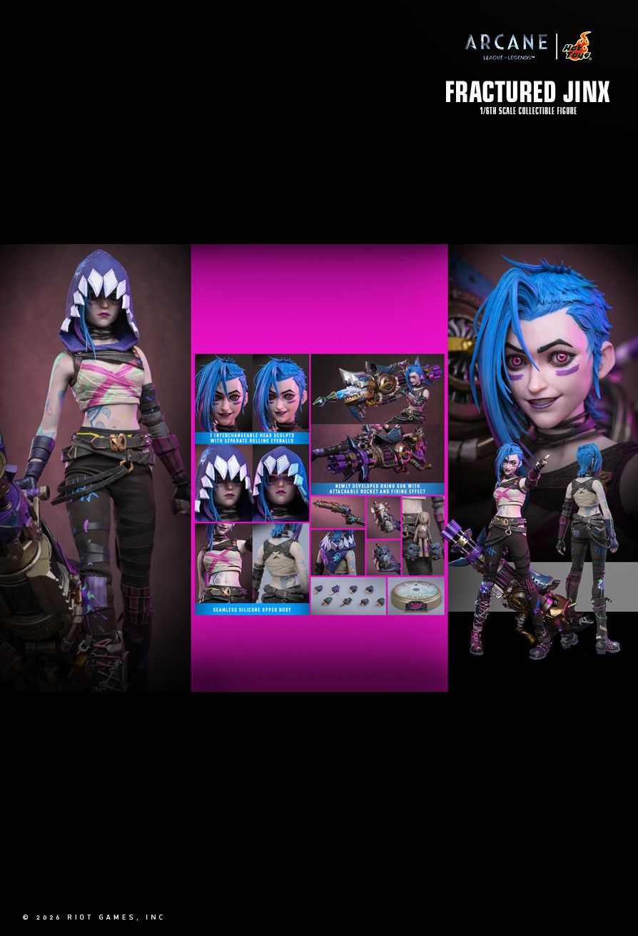 Hot Toys TMS183 - Riot - League Of Legends : Arcane - Fractured Jinx【Pre-Order】