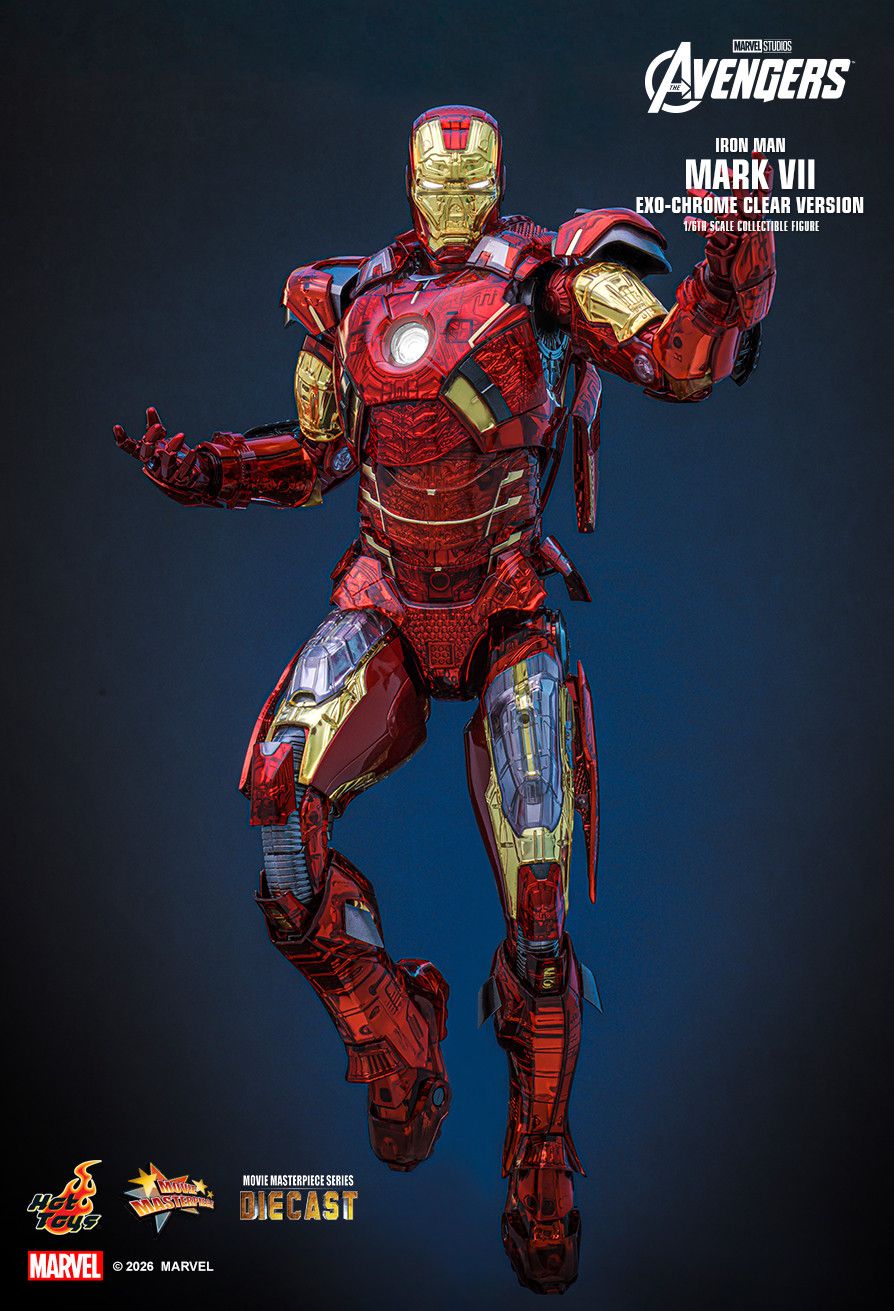 Hot Toys MMS870D82 - Marvel Comics - The Avengers - Iron Man Mark VII Exo Chrome Clear Version【Pre-Order】