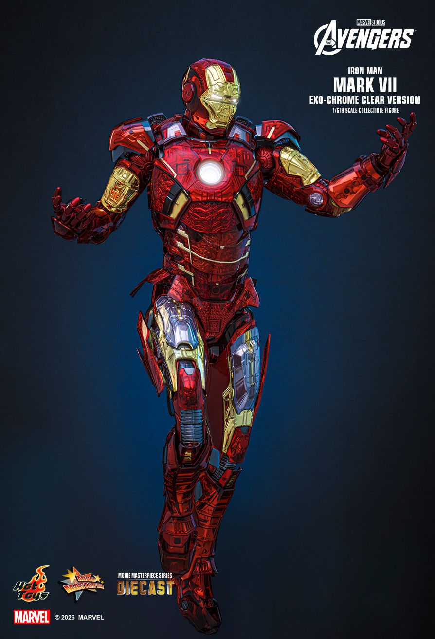 Hot Toys MMS870D82 - Marvel Comics - The Avengers - Iron Man Mark VII Exo Chrome Clear Version【Pre-Order】