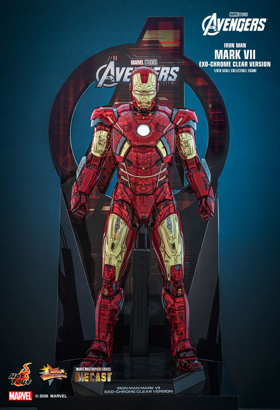 Hot Toys MMS870D82 - Marvel Comics - The Avengers - Iron Man Mark VII Exo Chrome Clear Version【Pre-Order】