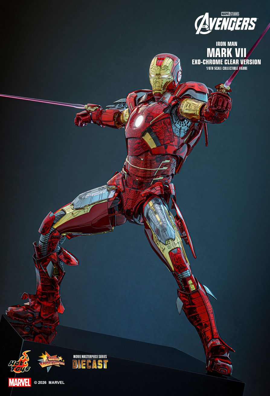 Hot Toys MMS870D82 - Marvel Comics - The Avengers - Iron Man Mark VII Exo Chrome Clear Version【Pre-Order】
