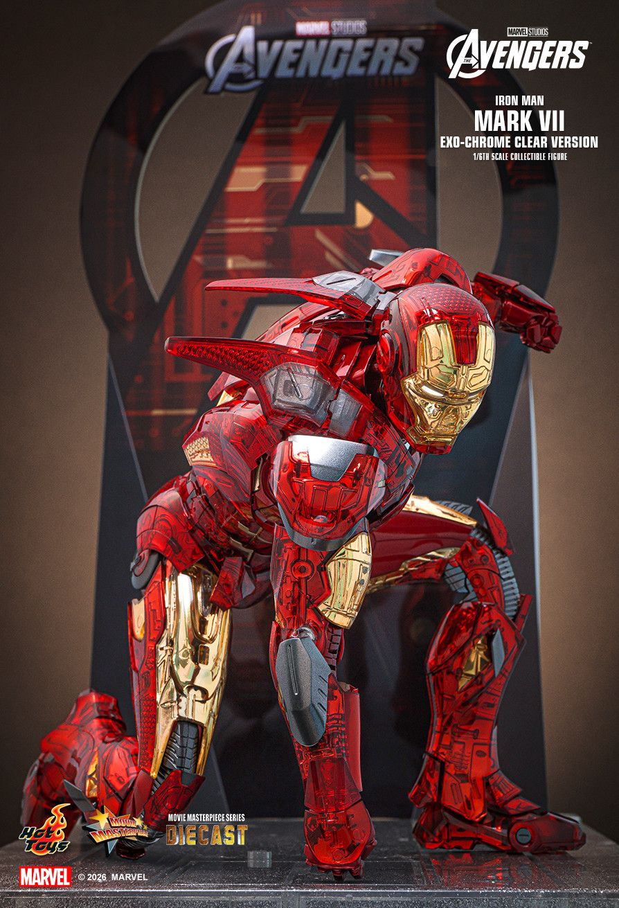 Hot Toys MMS870D82 - Marvel Comics - The Avengers - Iron Man Mark VII Exo Chrome Clear Version【Pre-Order】
