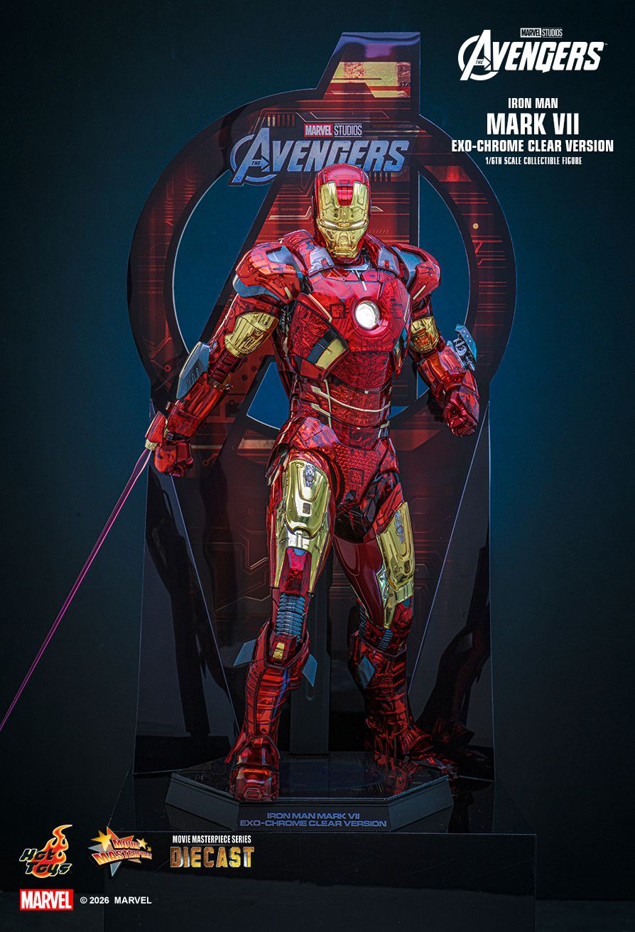 Hot Toys MMS870D82 - Marvel Comics - The Avengers - Iron Man Mark VII Exo Chrome Clear Version【Pre-Order】