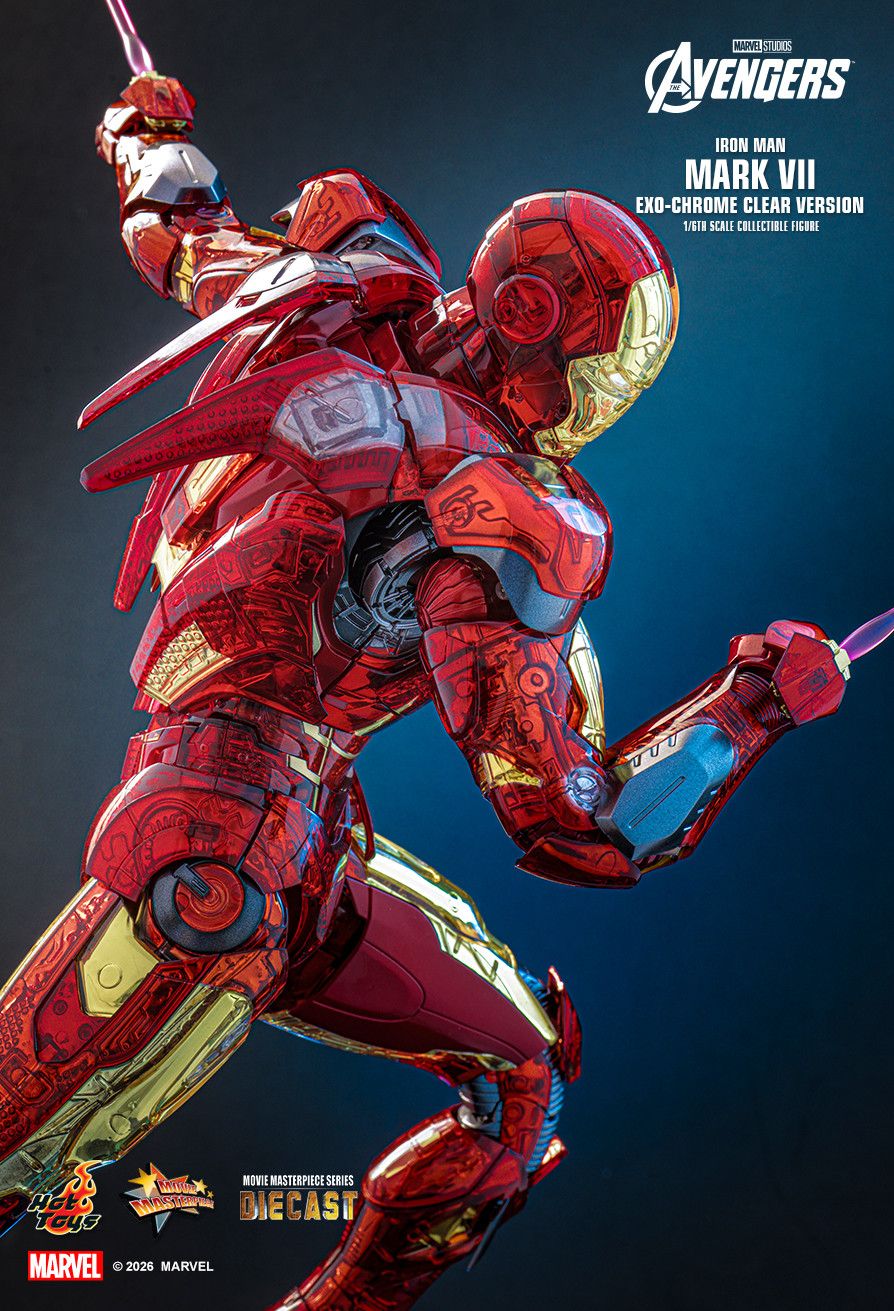 Hot Toys MMS870D82 - Marvel Comics - The Avengers - Iron Man Mark VII Exo Chrome Clear Version【Pre-Order】