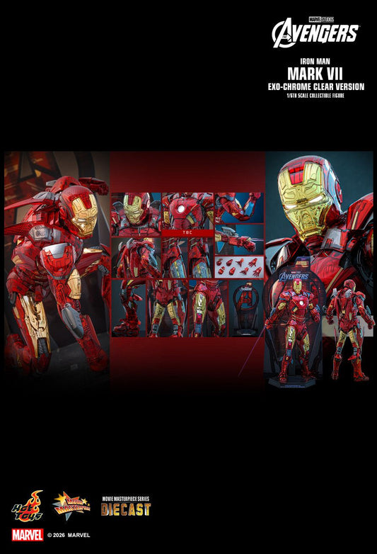 Hot Toys MMS870D82 - Marvel Comics - The Avengers - Iron Man Mark VII Exo Chrome Clear Version【Pre-Order】
