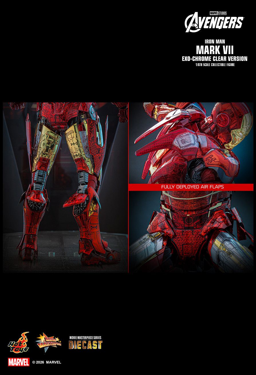 Hot Toys MMS870D82 - Marvel Comics - The Avengers - Iron Man Mark VII Exo Chrome Clear Version【Pre-Order】