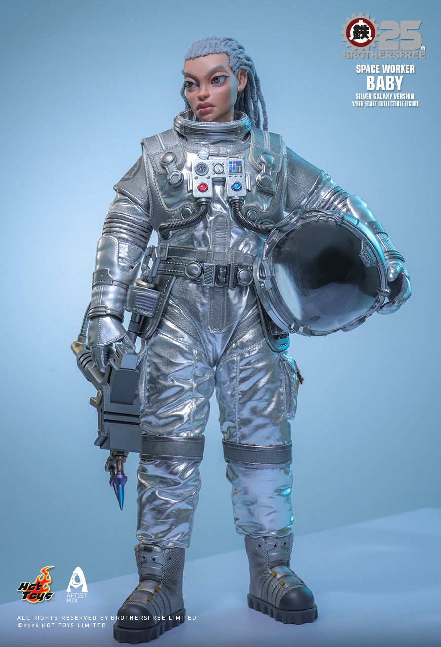 Hot Toys AMC041 - Brothersfree X Hot Toys - Space Worker Baby Silver Galaxy【Pre-Order】