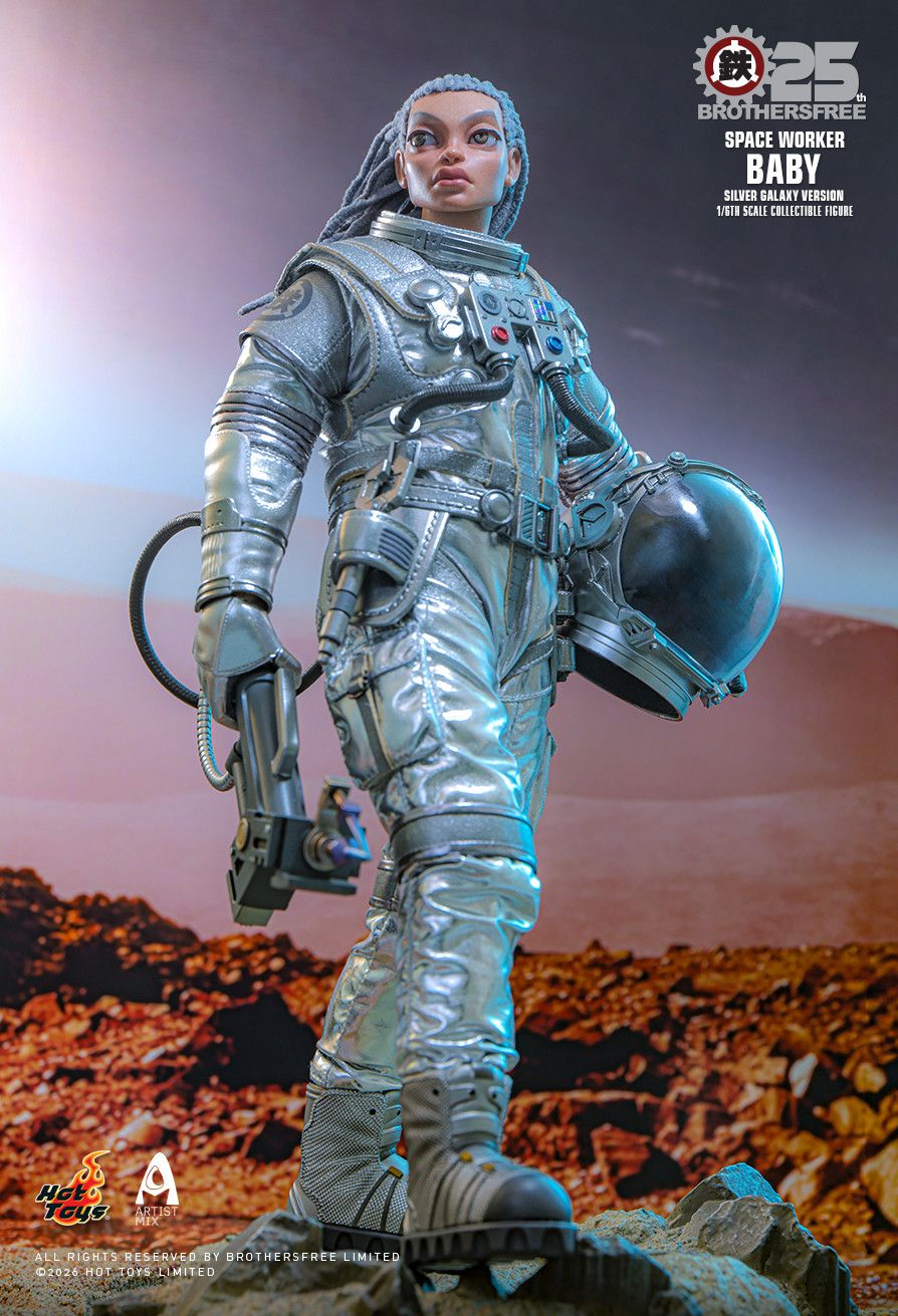 Hot Toys AMC041 - Brothersfree X Hot Toys - Space Worker Baby Silver Galaxy【Pre-Order】