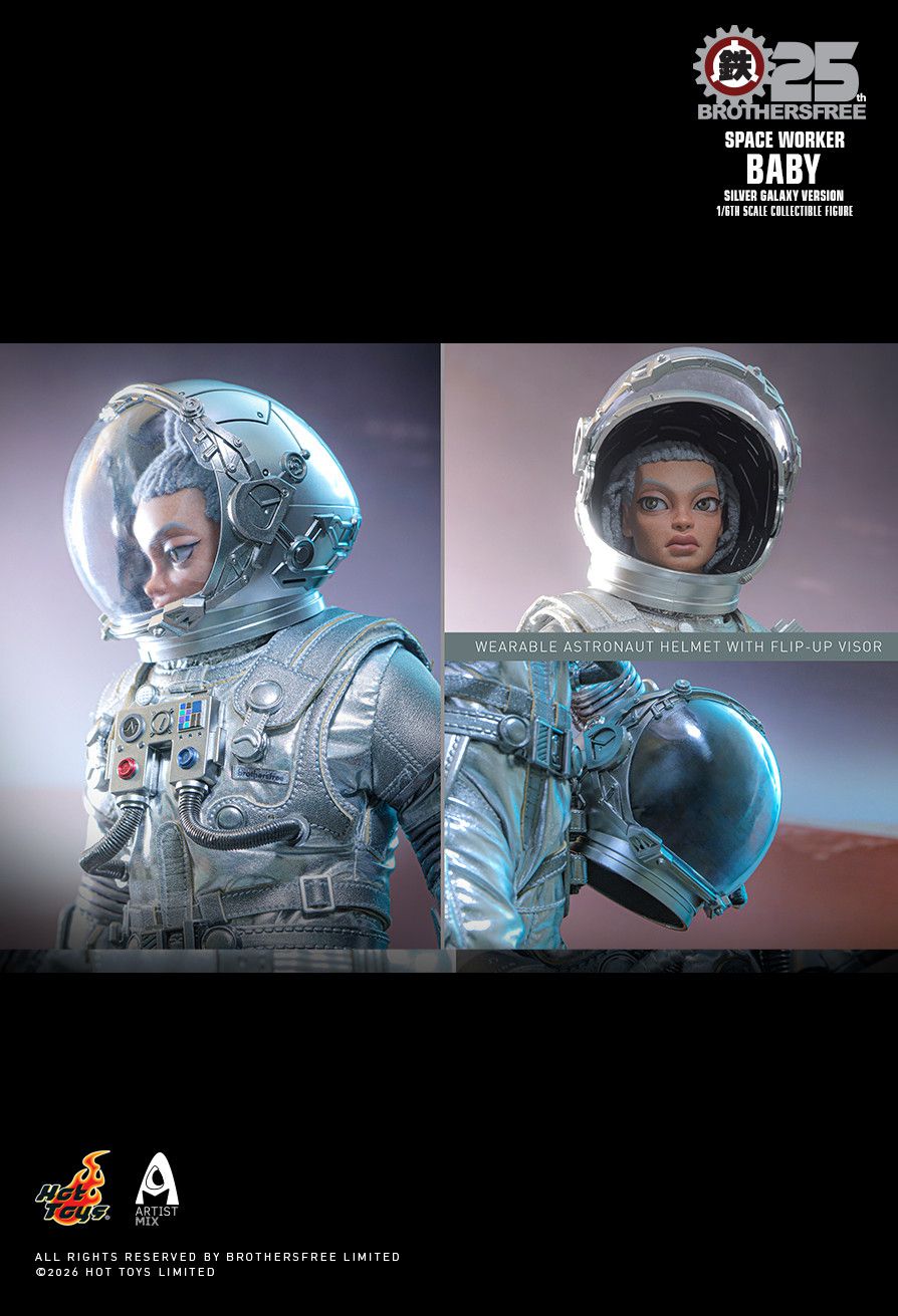 Hot Toys AMC041 - Brothersfree X Hot Toys - Space Worker Baby Silver Galaxy【Pre-Order】