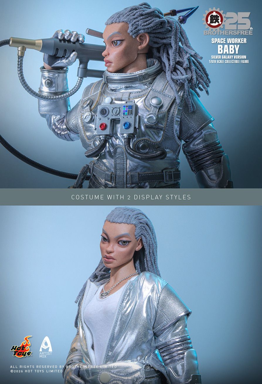 Hot Toys AMC041 - Brothersfree X Hot Toys - Space Worker Baby Silver Galaxy【Pre-Order】