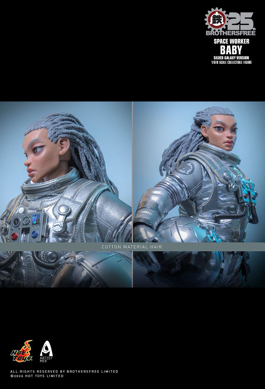 Hot Toys AMC041 - Brothersfree X Hot Toys - Space Worker Baby Silver Galaxy【Pre-Order】