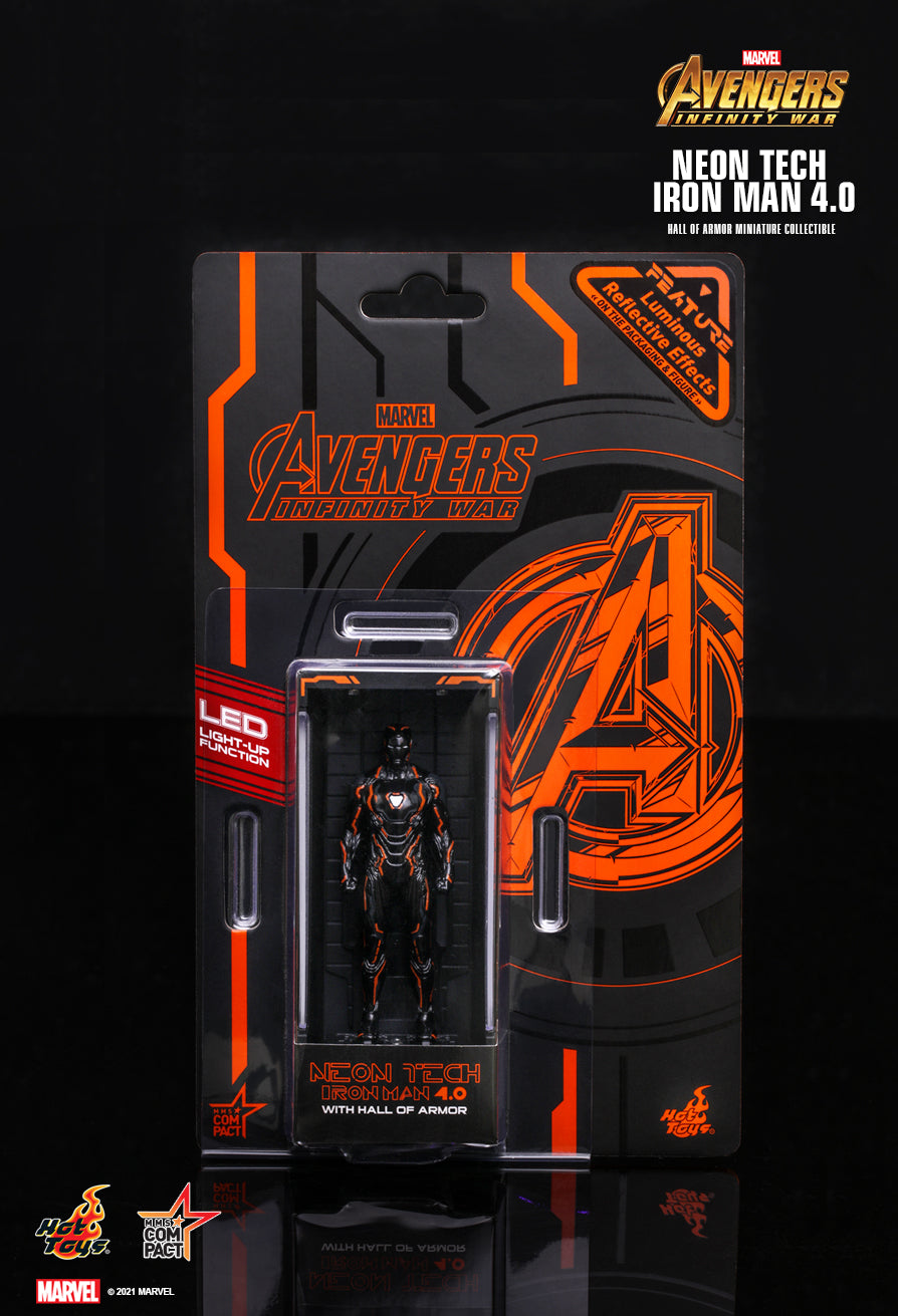 Hot Toys MMSC021 - Marvel Comics - Avengers: Infinity War - Neon Tech Iron Man 4.0 Hall Of Armor Miniature Collectible 【Pre-Order】