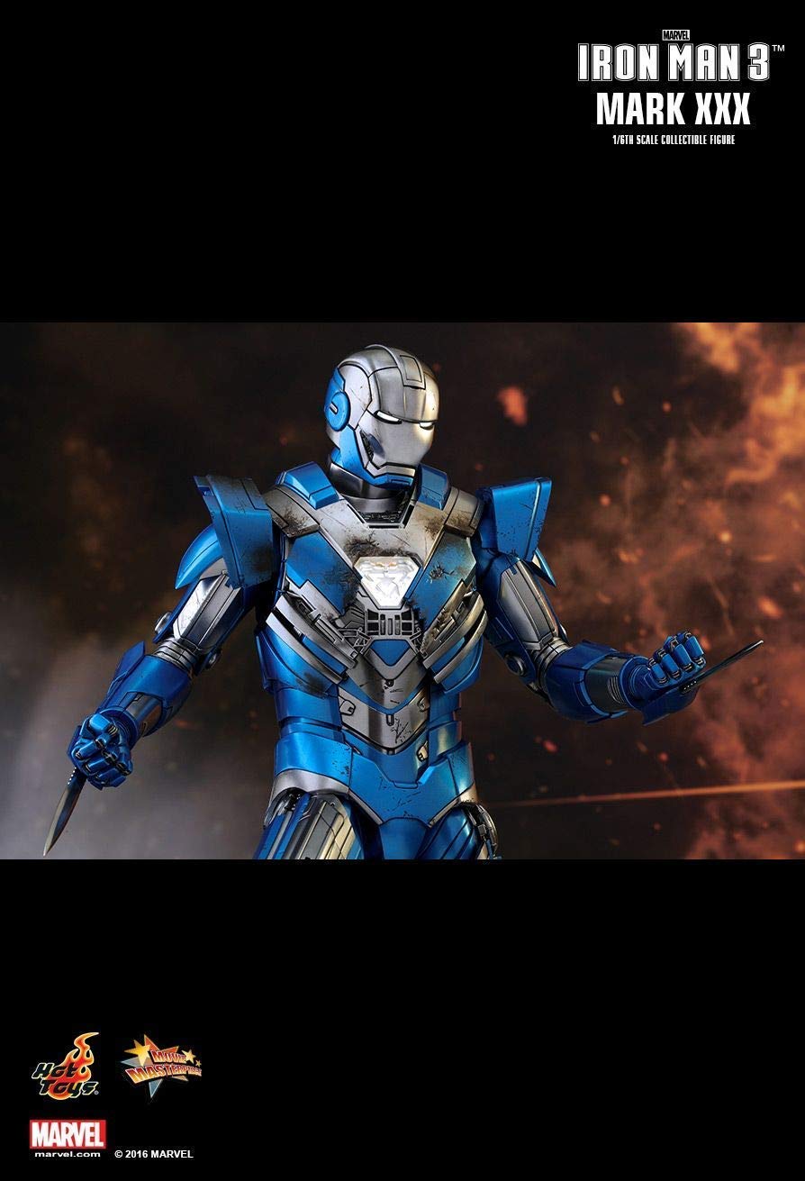 Hot Toys MMS391 - Marvel Comics - Iron Man 3 - Iron Man Blue Steel Mark 30