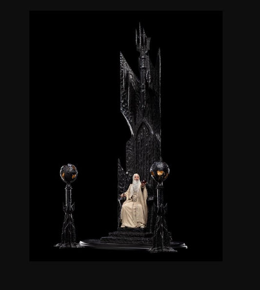 Weta - Lord Of The Rings - Saruman The White On Throne