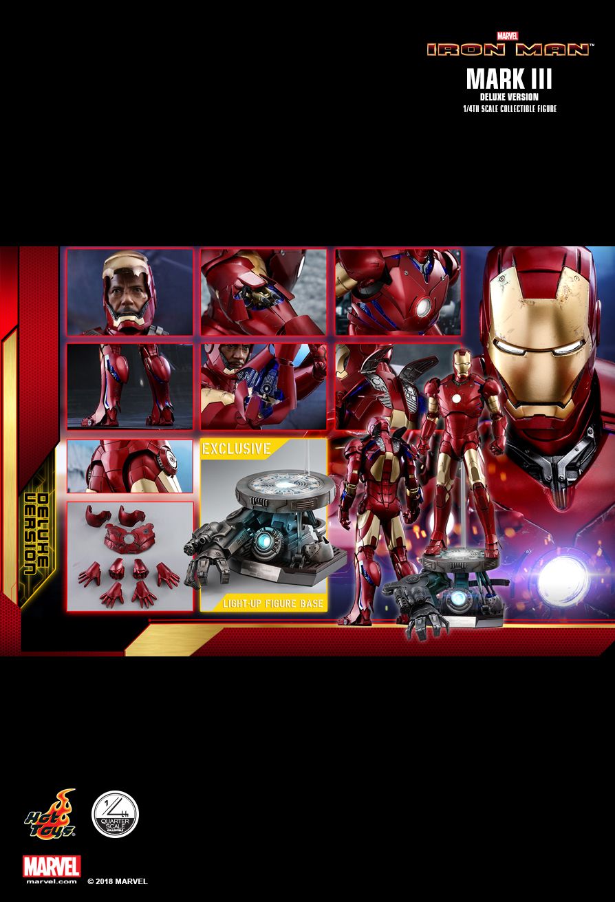 Hot Toys QS012 - Marvel Comics - Iron Man - Iron Man Mark 3 Deluxe Version