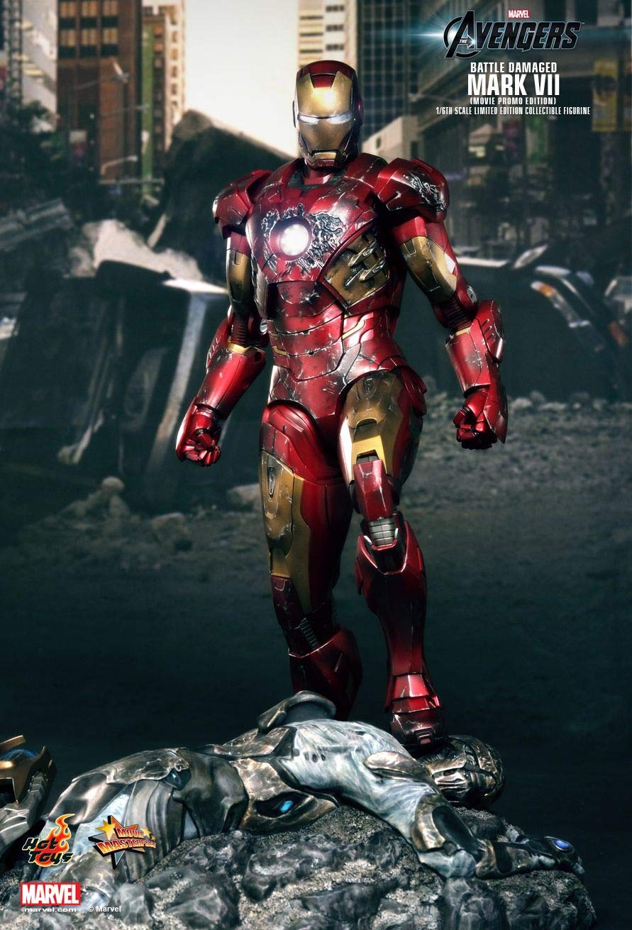 Hot Toys MMS196 - Marvel Comics - The Avengers - Iron Man Battle Damaged Version Mark 7