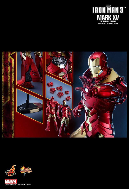 Hot Toys MMS396 - Marvel Comics - Iron Man 3 - Sneaky Mark 15 Retro Armor Version