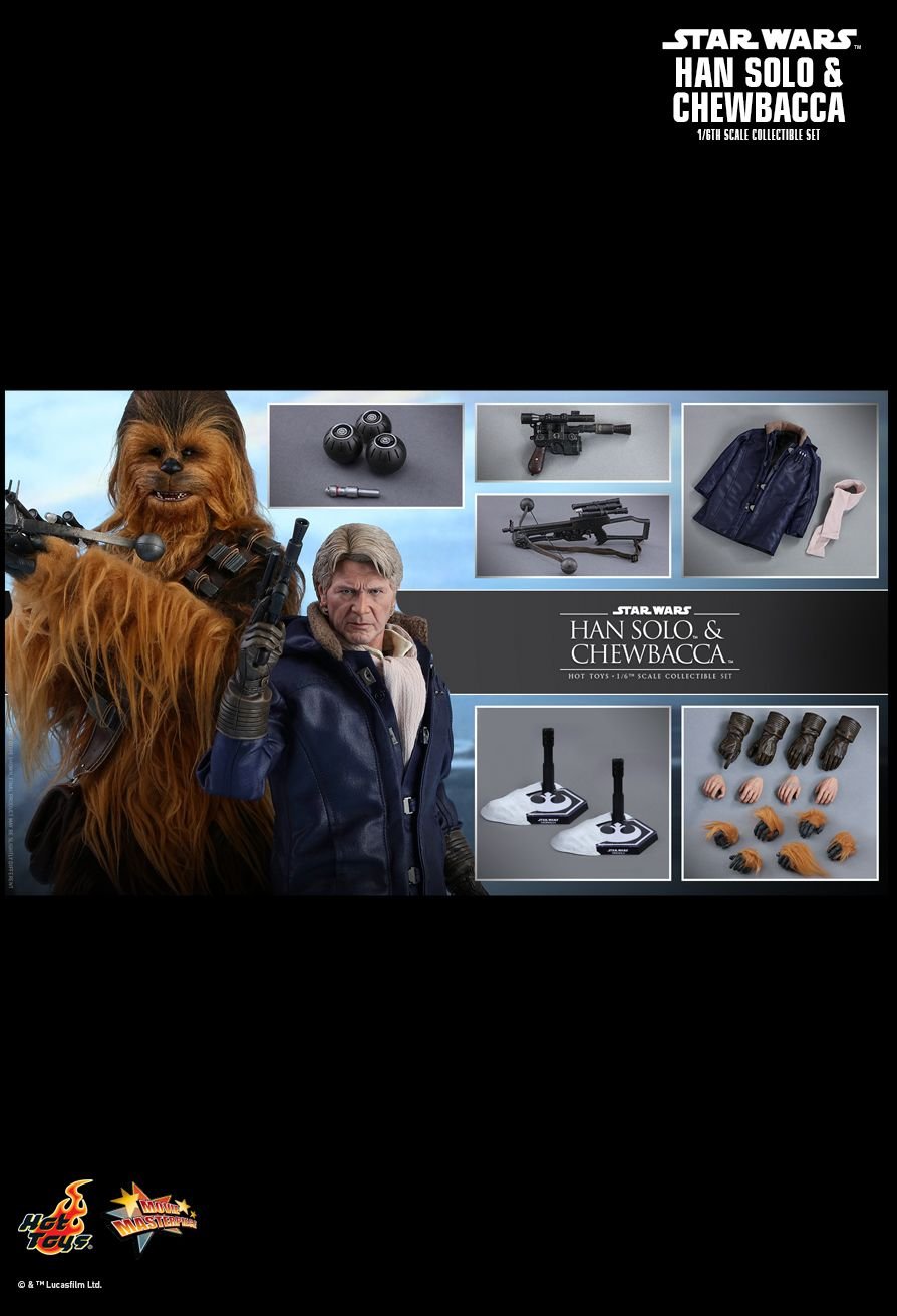 Hot Toys MMS376 - Star Wars : The Force Awakens - Han Solo And Chewbacca