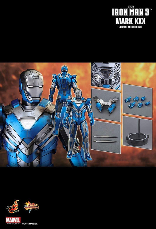 Hot Toys MMS391 - Marvel Comics - Iron Man 3 - Iron Man Blue Steel Mark 30