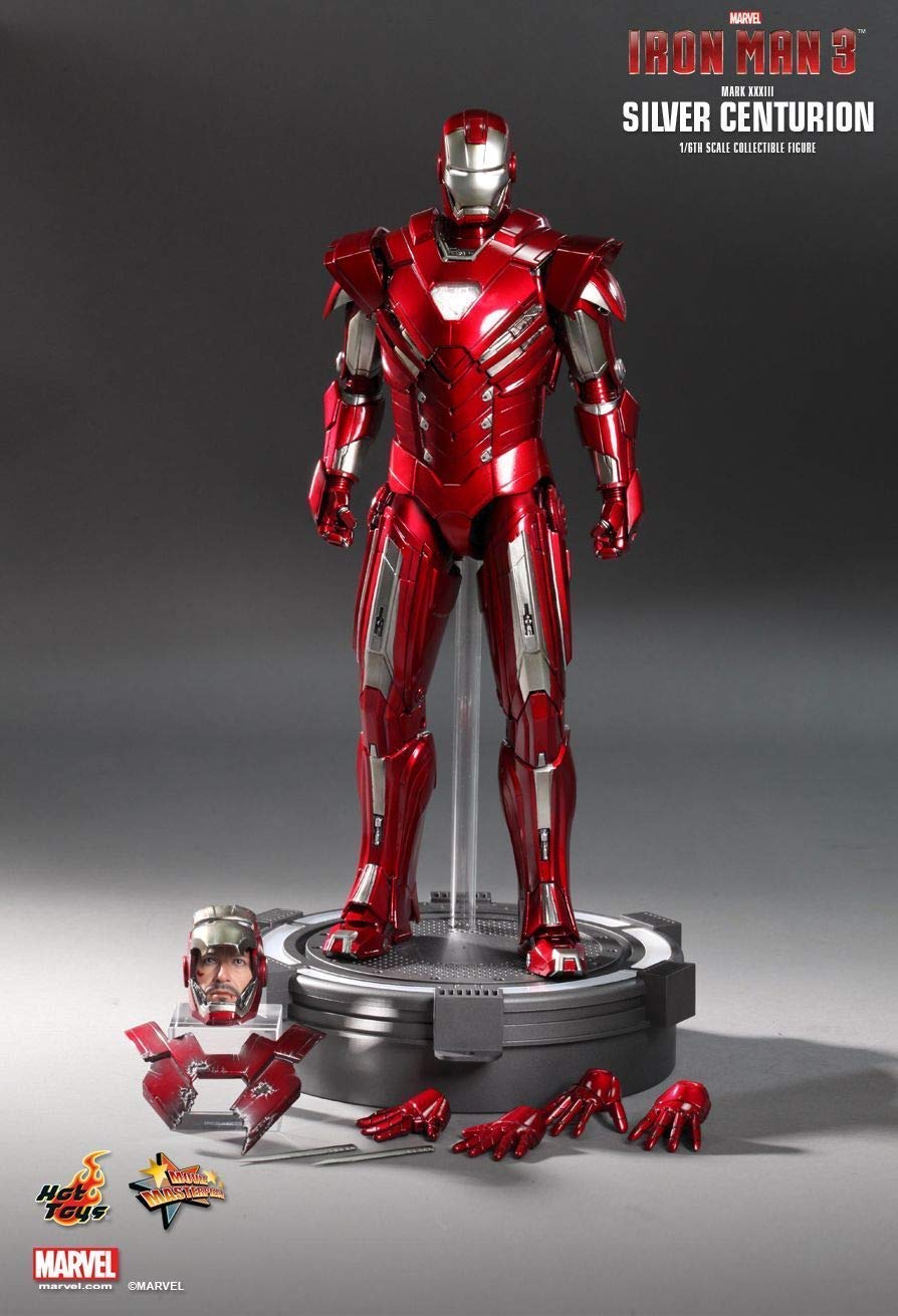 Hot Toys MMS213 - Marvel Comics - Iron Man 3 - Iron Man Silver Centurion Mark 33 Standard Version