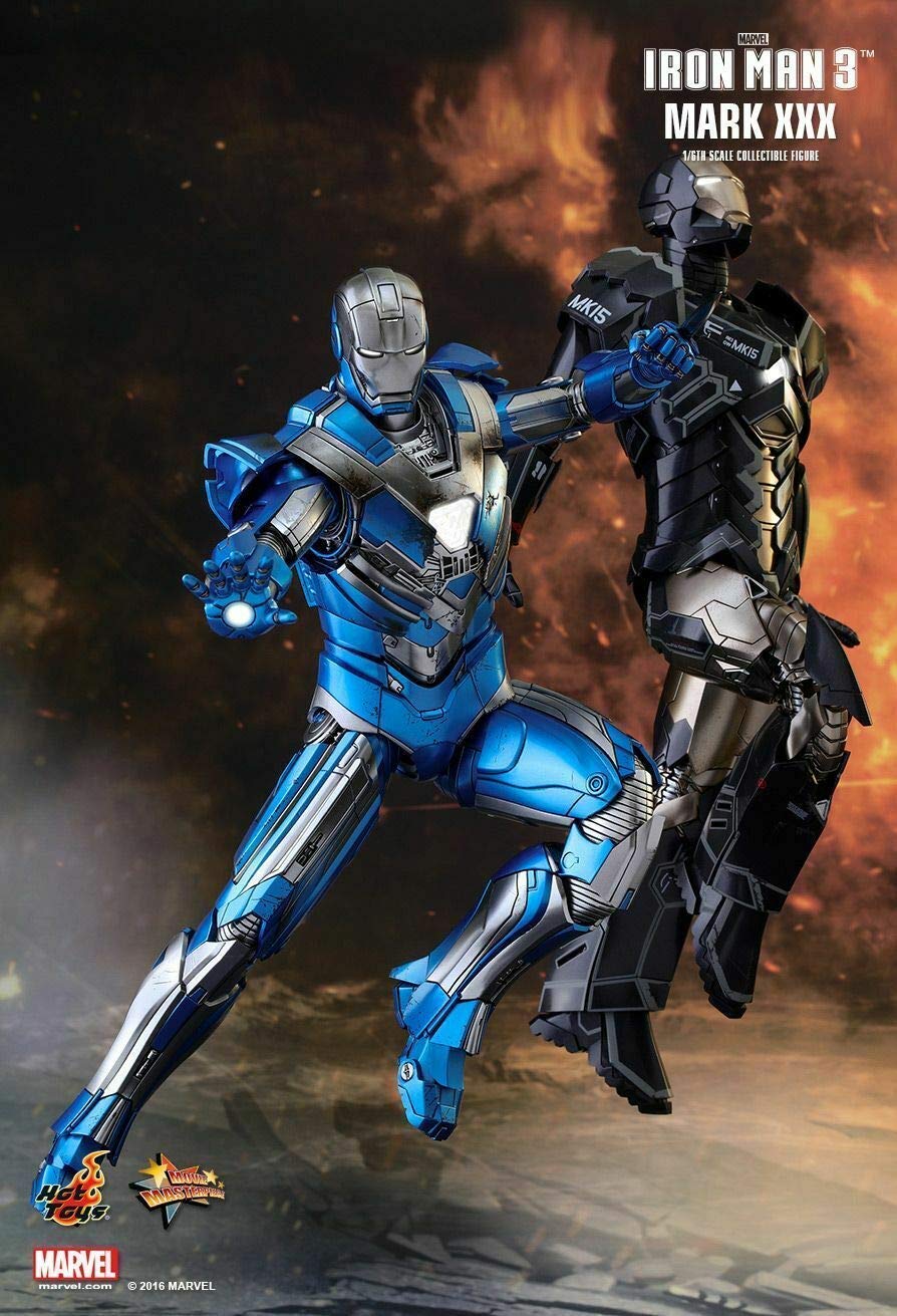 Hot Toys MMS391 - Marvel Comics - Iron Man 3 - Iron Man Blue Steel Mark 30