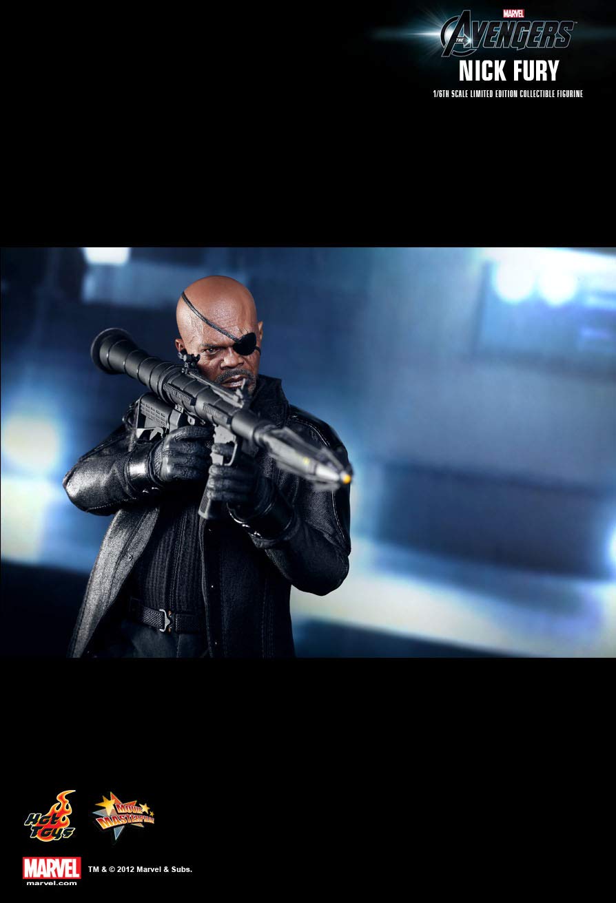 Hot Toys Marvel Movie Masterpiece Nick Fury Collectible Figure - ES Hot Toys Marvel Movie Masterpiece Nick Fury Collectible Figure - ES