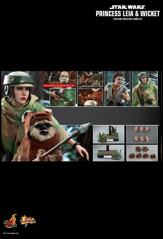 Hot Toys MMS551 - Star Wars : Return Of The Jedi - Princess Leia & Wicket