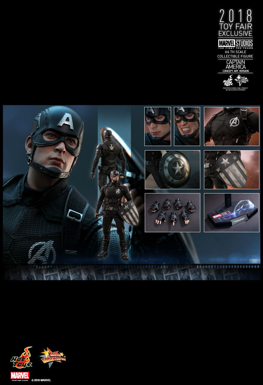 Hot Toys MMS488 - Marvel Comics - Marvel Studios : The First Ten Years - Captain America Concept Art Version