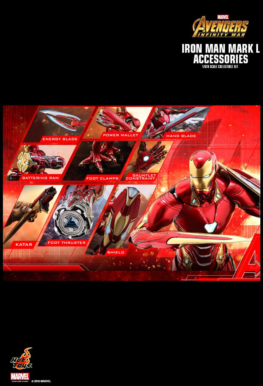 Hot Toys ACS004 - Marvel Comics - Avengers : Infinity War - Iron Man Mark 50 Accessories Set Standard Version