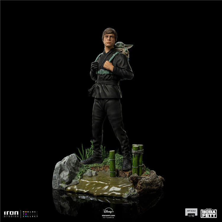 Iron Studios - Star Wars : The Book Of  Boba Fett - Luke Skywalker & Grogu Training Version