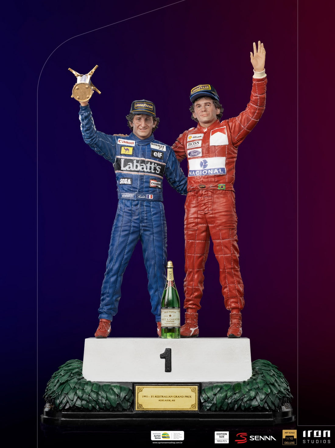 Iron Studios ASENNA56121-10 - The Last Podium - Alain Prost and Ayrton Senna