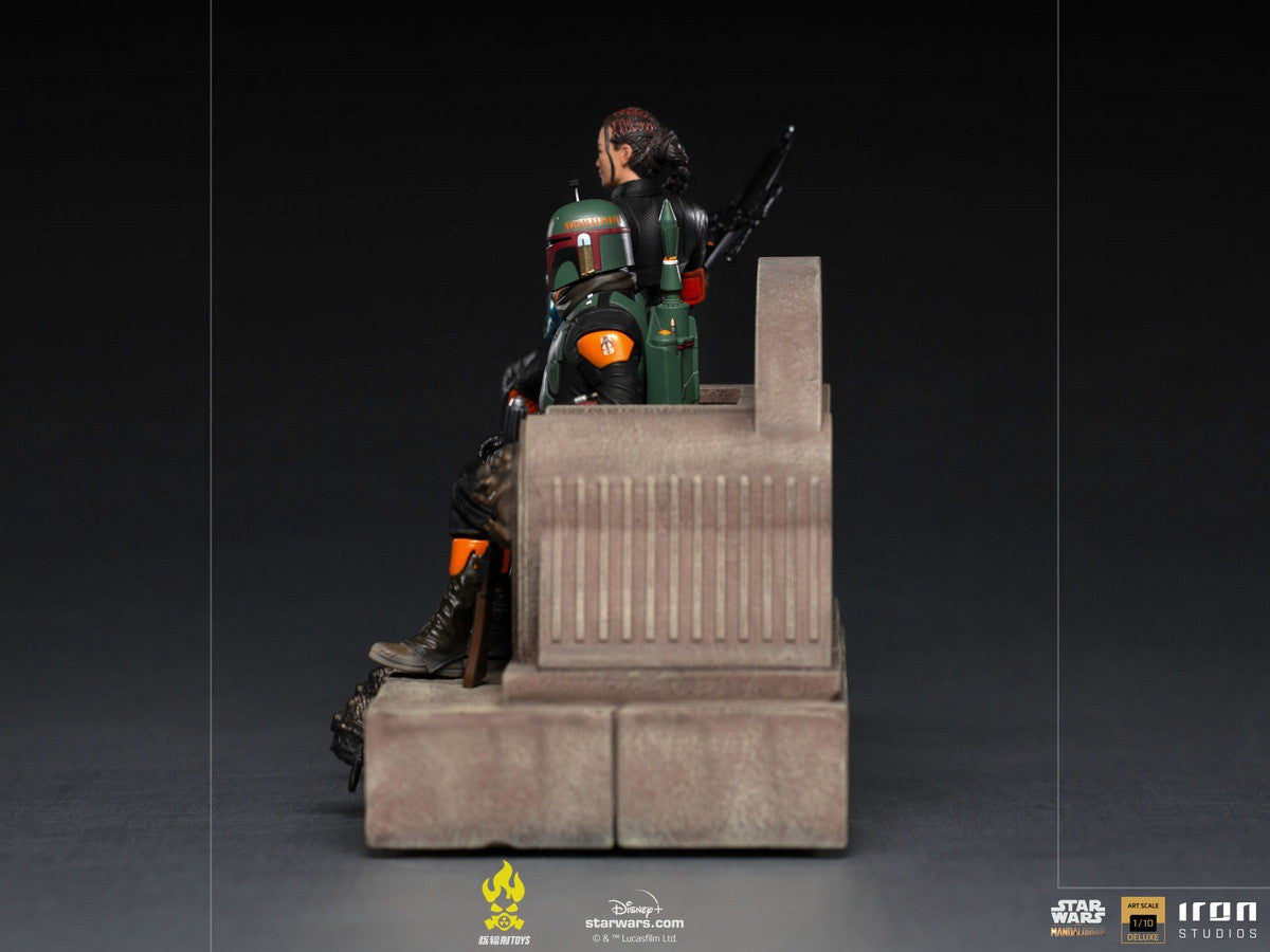 Iron Studios LUCSWR45721 - Star Wars : The Book Of Boba Fett - Boba Fett & Throne & Fennec Shand