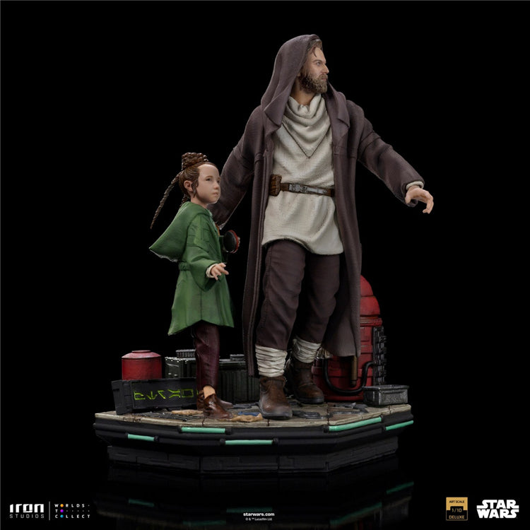 Iron Studios - Star Wars : Obi Wan Kenobi - Obi-Wan & Young Leia Deluxe