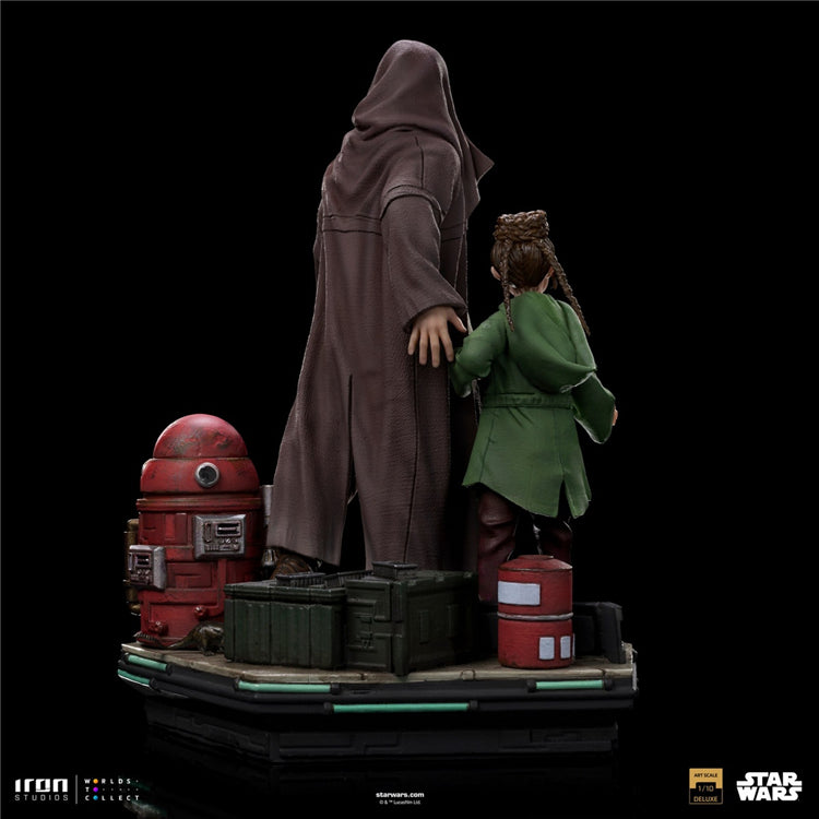 Iron Studios - Star Wars : Obi Wan Kenobi - Obi-Wan & Young Leia Deluxe