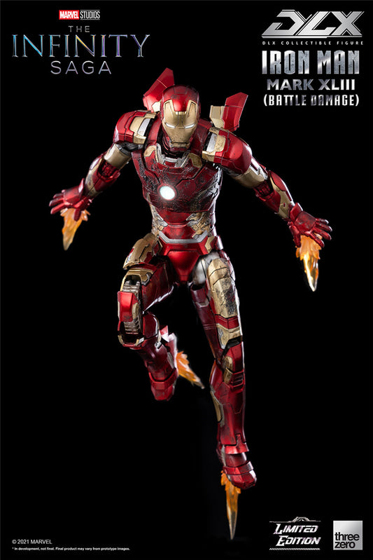 Threezero 3Z03650C0 DLX - Marvel Comics - The Infinity Saga - Iron Man Mark 43 Battle Damage