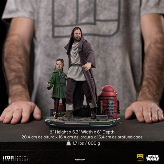 Iron Studios - Star Wars : Obi Wan Kenobi - Obi-Wan & Young Leia Deluxe