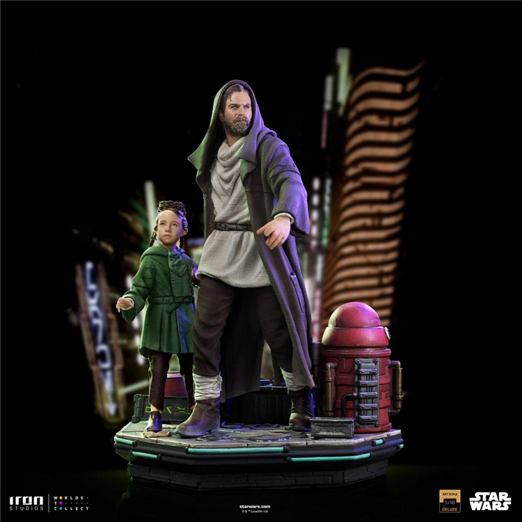 Iron Studios - Star Wars : Obi Wan Kenobi - Obi-Wan & Young Leia Deluxe