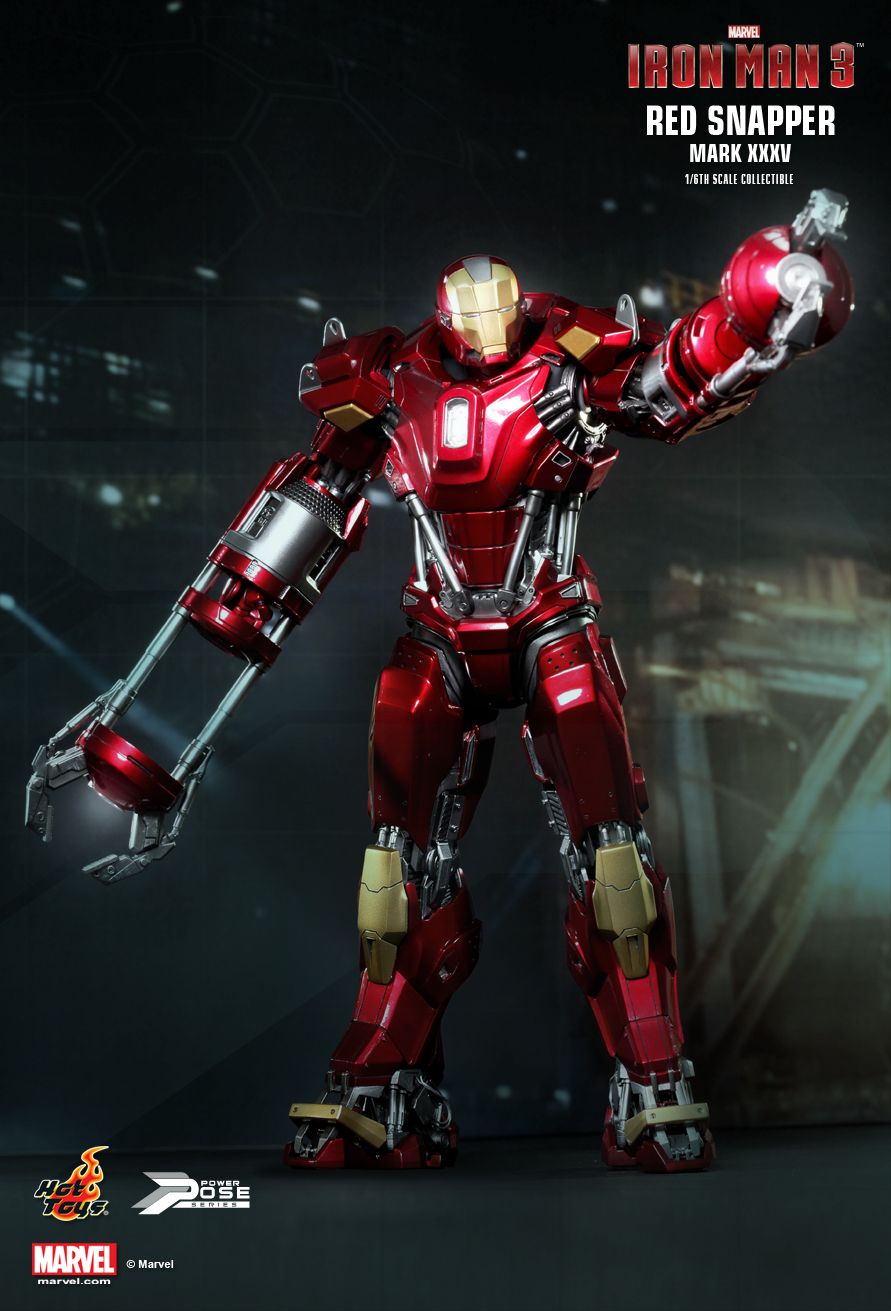 Hot Toys PPS002 - Marvel Comics - Iron Man 3 - Power Pose Red Snapper