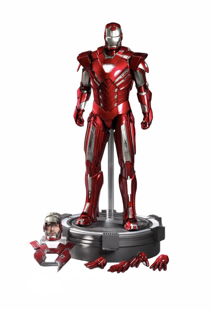 Hot Toys MMS213B - Marvel Comics - Iron Man 3 - Iron Man Silver Centurion Mark 33 Deluxe Version