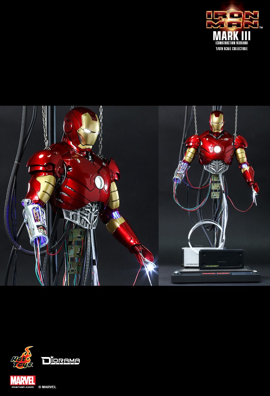 Hot Toys DS003 - Marvel Comics - Iron Man - Iron Man Mark 3 Construction Version