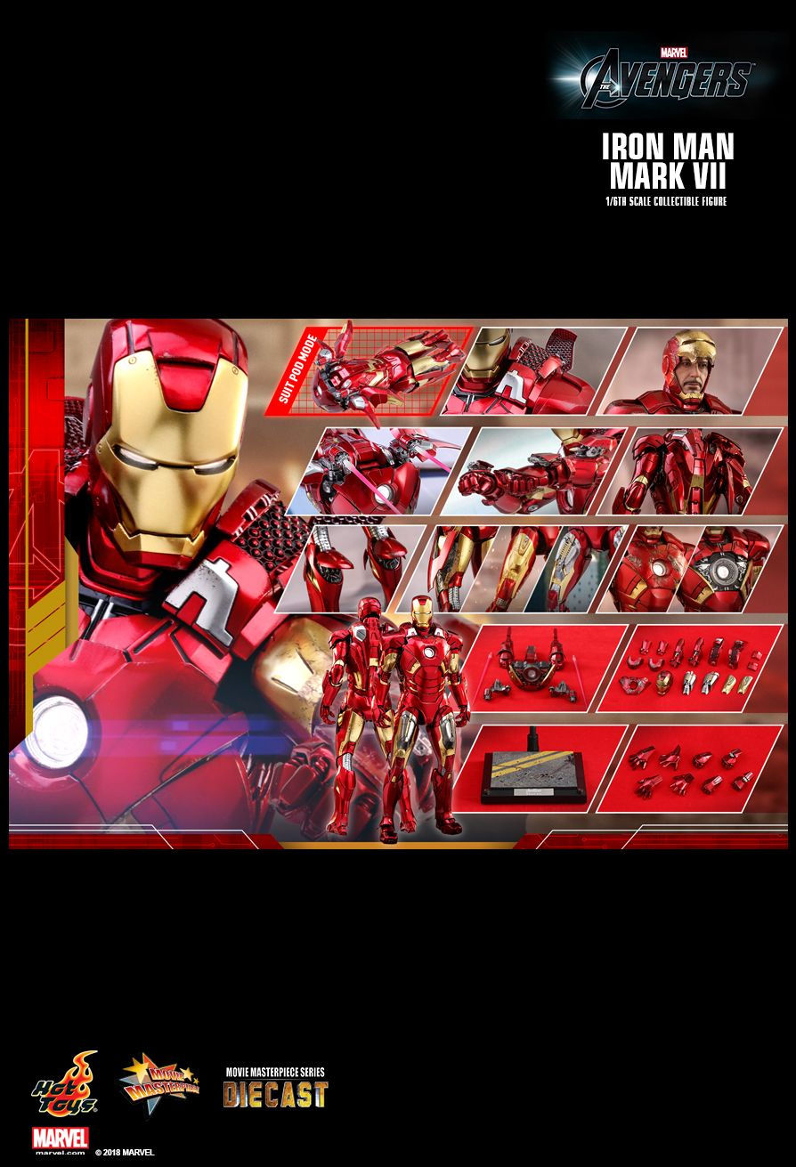 Hot Toys MMS500D27 - Marvel Comics - The Avengers - Iron Man Mark 7 Standard Version